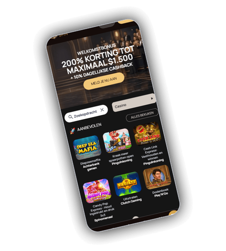 DiceSpin Casino lobby met 200 procent welkomstbonus tot 1500 euro en dagelijkse cashback